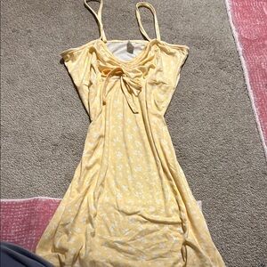 Yellow Floral Women's Dress